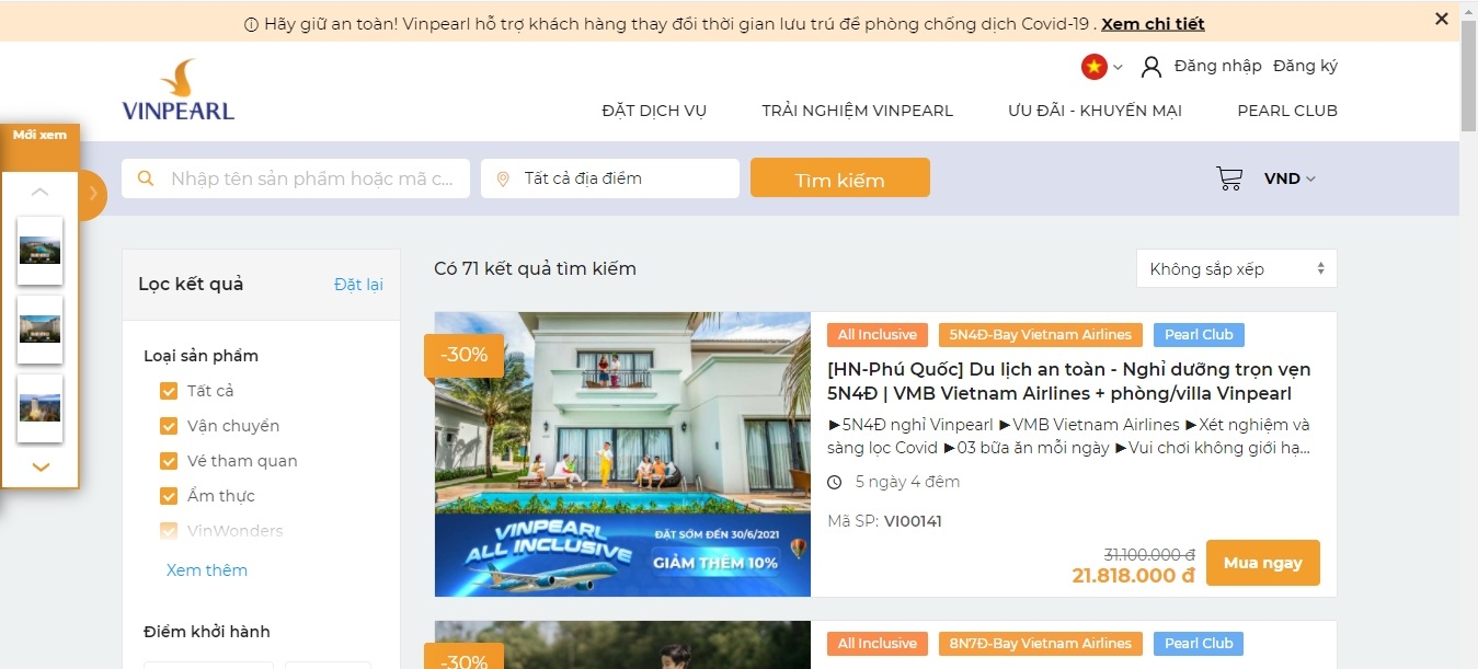 Booking vinpearl Phú Quốc